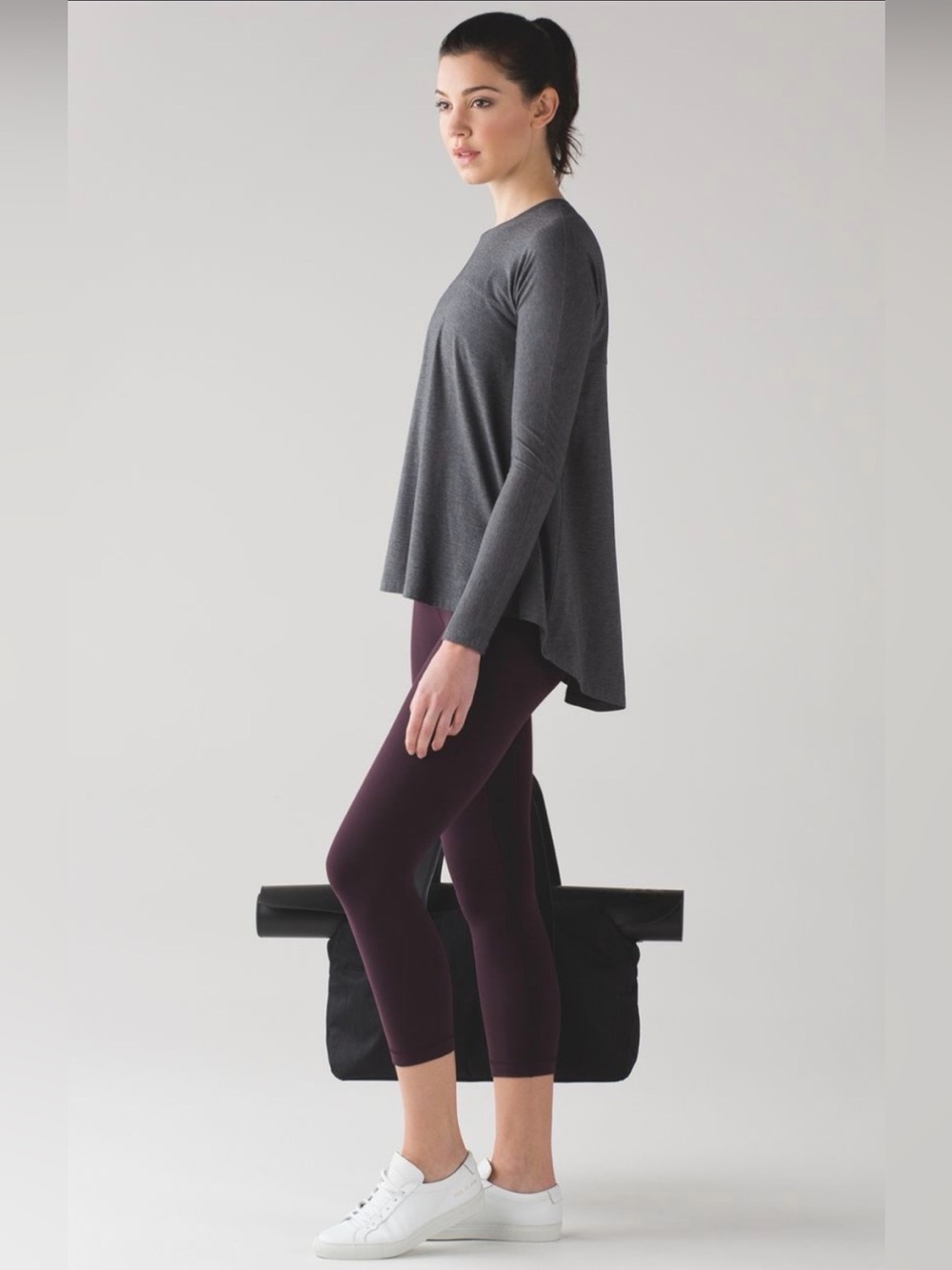 NWOT Lululemon Acadia Long Sleeve Heathered Pitch Grey Size 2 Rare Archive